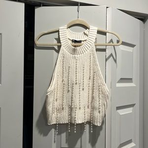 Zara Beaded Sweater Tank